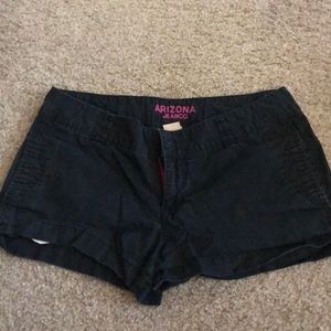 Black jean shorts